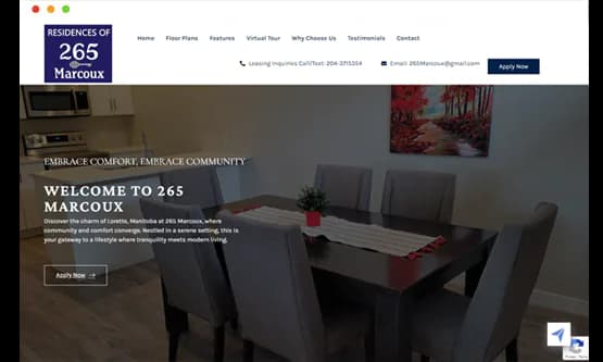 265 Marcoux website by Saintcode