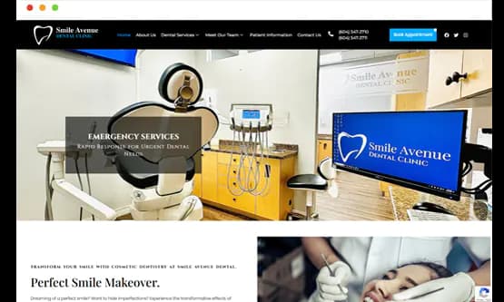 Smile Avenue Dental website by Saintcode