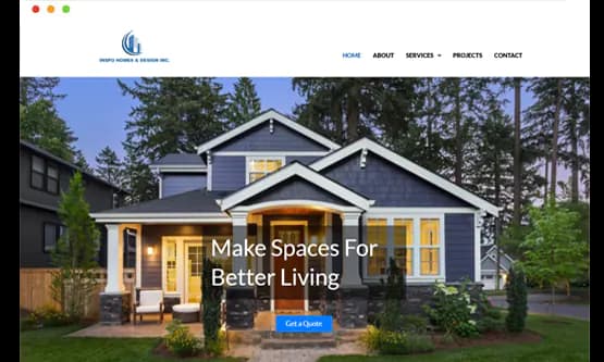 Inspo Homes website by Saintcode